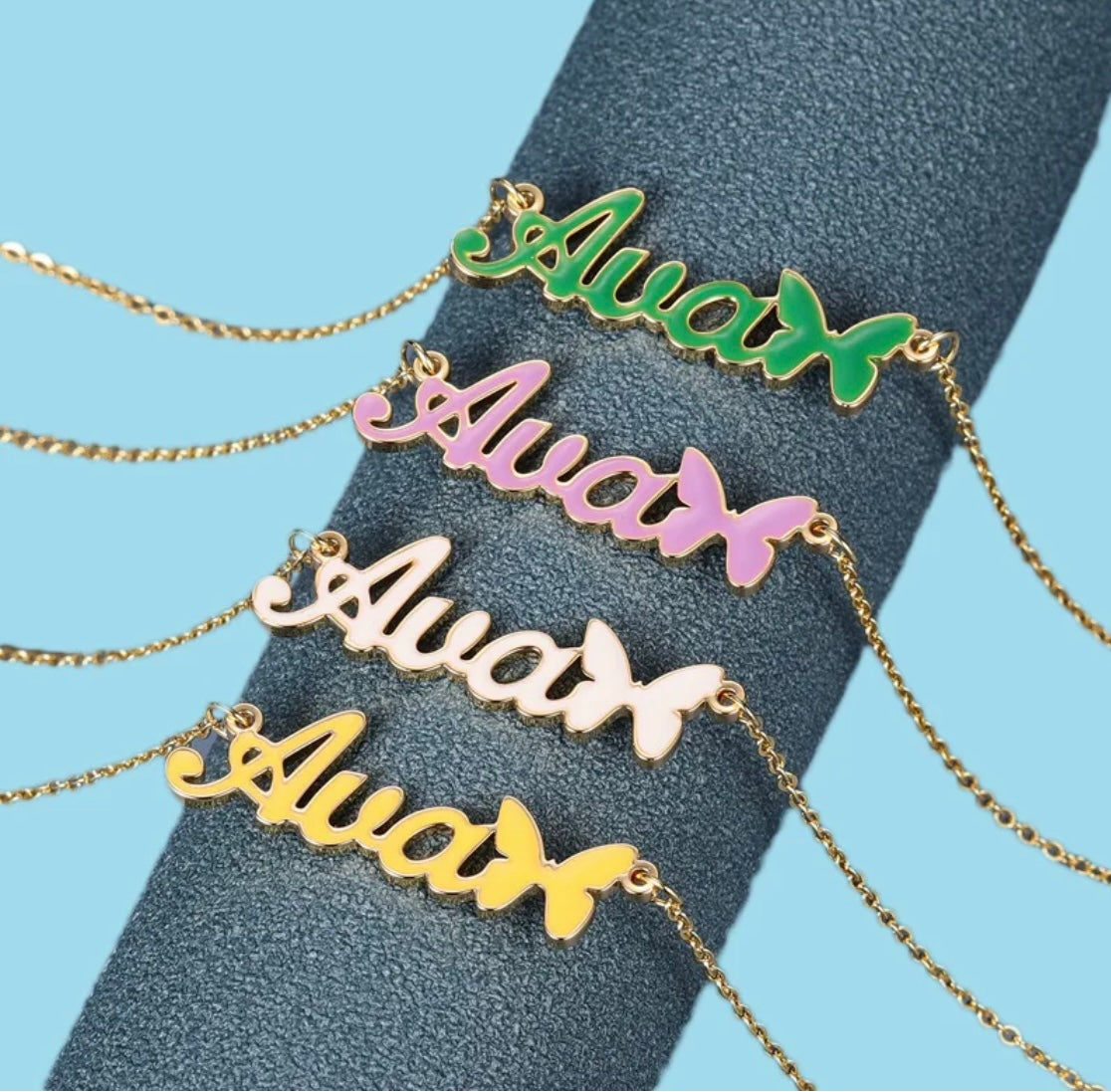 Colored Name Necklaces