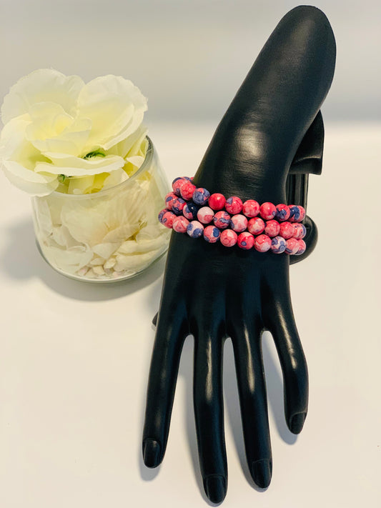Speckle and Splatter Beaded Bracelet