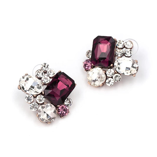 Oh Maroon Statement Earrings